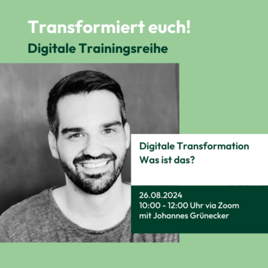 Auf dem Bild sieht man Johannes, der Referent des Trainings.