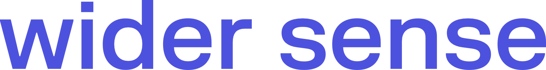 Schriftzug/ Logo blaue einfache Schrift: wider sense